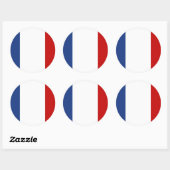 Sticker Rond Drapeau de France (Feuille)