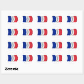 Sticker Rond Drapeau de France (Feuille)