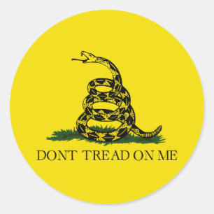 Sticker Rond Drapeau de Gadsden
