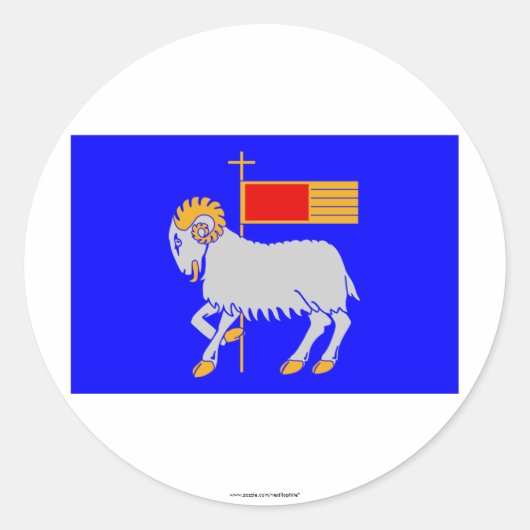 Sticker Rond Drapeau de Gotlands län (Devant)