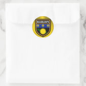 Sticker Rond Drapeau de Guadeloupe (Sac)