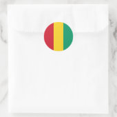 Sticker Rond Drapeau de Guinée (Sac)