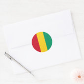 Sticker Rond Drapeau de Guinée (Enveloppe)