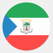 Sticker Rond Drapeau de Guinée équatoriale (Devant)