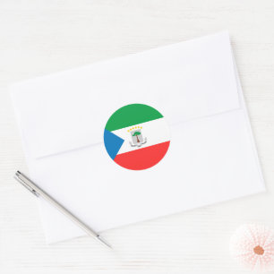 Sticker Rond Drapeau de Guinée équatoriale