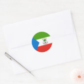 Sticker Rond Drapeau de Guinée équatoriale (Enveloppe)