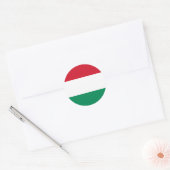 Sticker Rond Drapeau de Hongrie (Enveloppe)