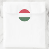 Sticker Rond Drapeau de Hongrie (Sac)