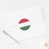 Sticker Rond Drapeau de Hongrie (Enveloppe)