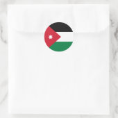 Sticker Rond Drapeau de Jordanie (Sac)