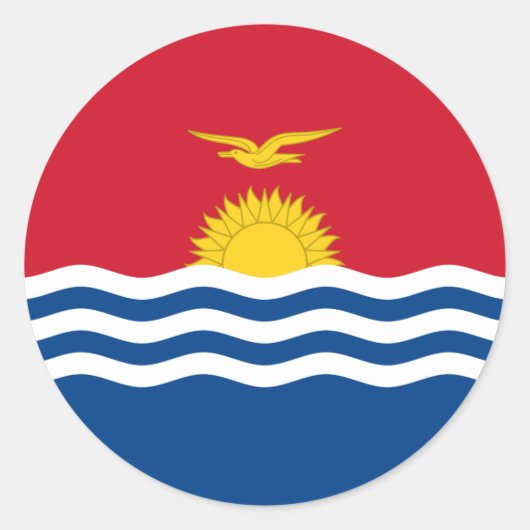 Sticker Rond Drapeau de Kiribati, Drapeau de Kiribati (Devant)