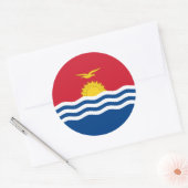 Sticker Rond Drapeau de Kiribati, Drapeau de Kiribati (Enveloppe)