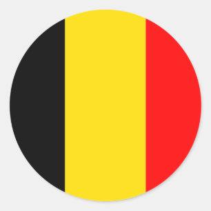 Sticker Rond Drapeau de la Belgique