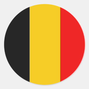 Sticker Rond drapeau de la Belgique
