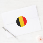 Sticker Rond drapeau de la Belgique (Enveloppe)