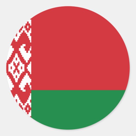 Sticker Rond Drapeau de la Biélorussie (Devant)
