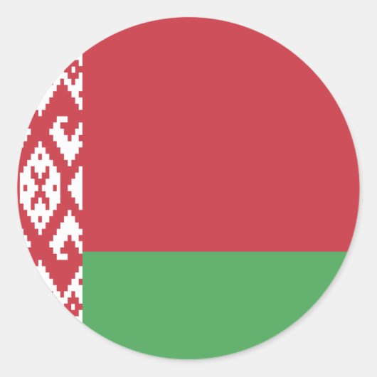 Sticker Rond Drapeau de la Biélorussie (Devant)