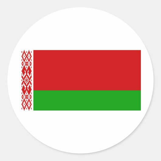 Sticker Rond Drapeau de la Biélorussie par (Devant)