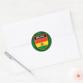 Sticker Rond Drapeau de la Bolivie (Enveloppe)