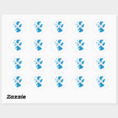 Sticker Rond Drapeau de la carte écossaise (Feuille)