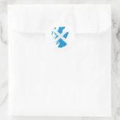 Sticker Rond Drapeau de la carte écossaise (Sac)