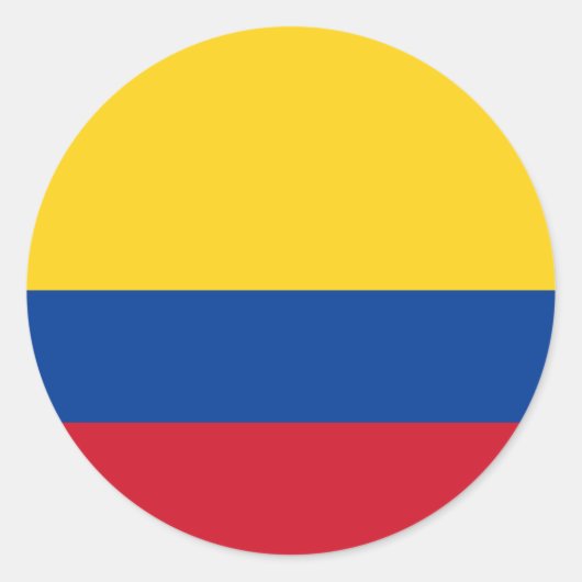 Sticker Rond Drapeau de la Colombie (Devant)