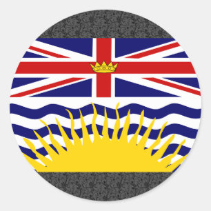 Sticker Rond Drapeau de la Colombie-Britannique