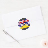 Sticker Rond Drapeau de la Colombie-Britannique (Enveloppe)