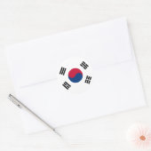 Sticker Rond Drapeau de la Corée du Sud (Enveloppe)