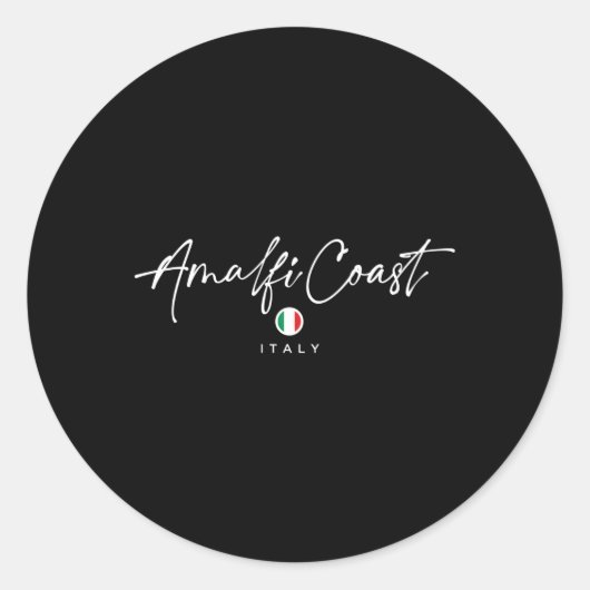 Sticker Rond Drapeau de la côte d'Amalfi (Devant)