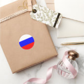 Sticker Rond Drapeau de la Fédération de Russie (Cadeaux)