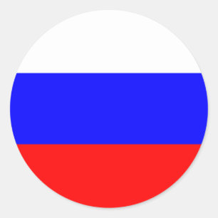 Sticker Rond Drapeau de la Fédération de Russie