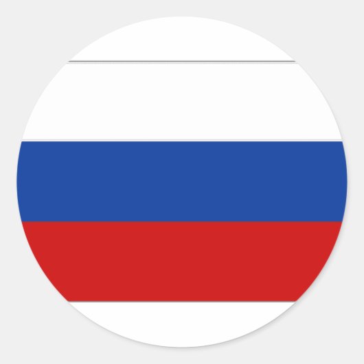 Sticker Rond Drapeau de la Fédération de Russie (Devant)