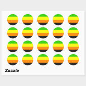 Sticker Rond Drapeau de la Fierté Aromantique (Feuille)