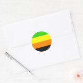 Sticker Rond Drapeau de la Fierté Aromantique (Enveloppe)