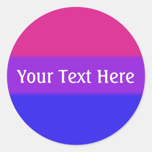 Sticker Rond Drapeau de la fierté bisexuelle tombée (Devant)