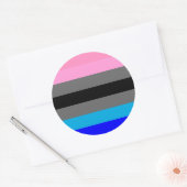 Sticker Rond Drapeau de la Fierté d'Ambonec (Enveloppe)