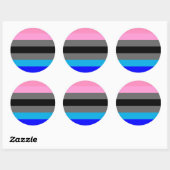 Sticker Rond Drapeau de la Fierté d'Ambonec (Feuille)