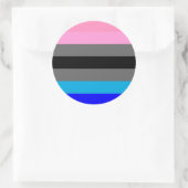 Sticker Rond Drapeau de la Fierté d'Ambonec (Sac)
