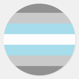 Sticker Rond Drapeau de la Fierté de Demiboy