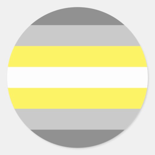 Sticker Rond Drapeau de la fierté de Demigender (Devant)
