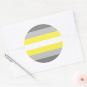 Sticker Rond Drapeau de la fierté de Demigender (Enveloppe)