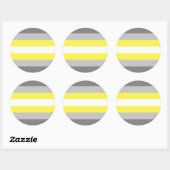 Sticker Rond Drapeau de la fierté de Demigender (Feuille)