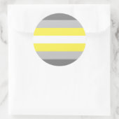 Sticker Rond Drapeau de la fierté de Demigender (Sac)