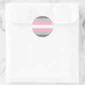 Sticker Rond Drapeau de la Fierté de démigirl (Sac)