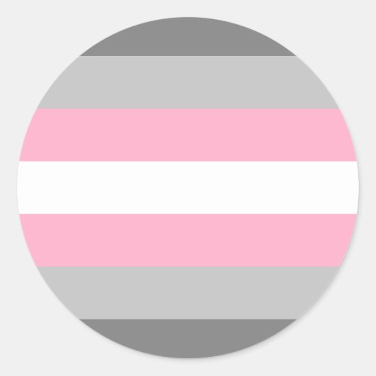 Sticker Rond Drapeau de la Fierté de démigirl (Devant)