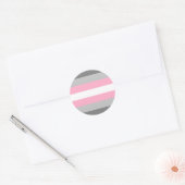 Sticker Rond Drapeau de la Fierté de démigirl (Enveloppe)