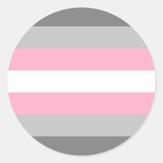 Sticker Rond Drapeau de la Fierté de démigirl (Devant)