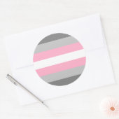 Sticker Rond Drapeau de la Fierté de démigirl (Enveloppe)