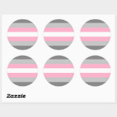Sticker Rond Drapeau de la Fierté de démigirl (Feuille)